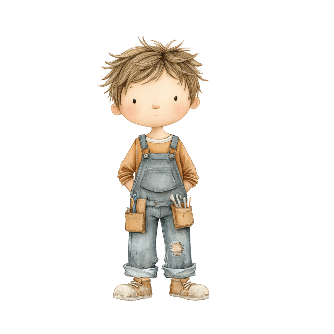 Bügelbild - Plott - Kleiner Junge - 5,2cm x 12cm