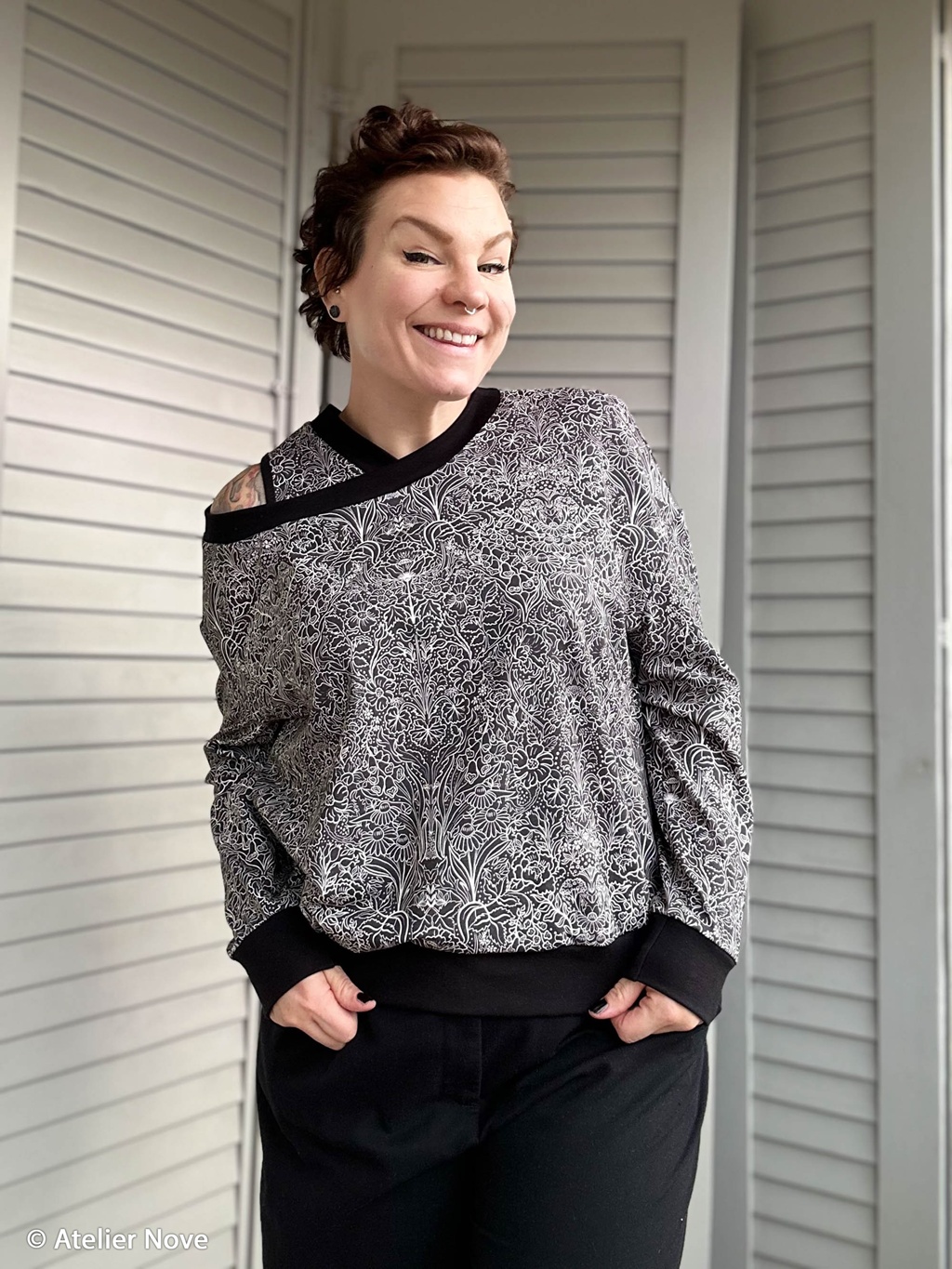 Motivjersey - Swafing - Autumn Damask by Bienvenido Colorido - Grau