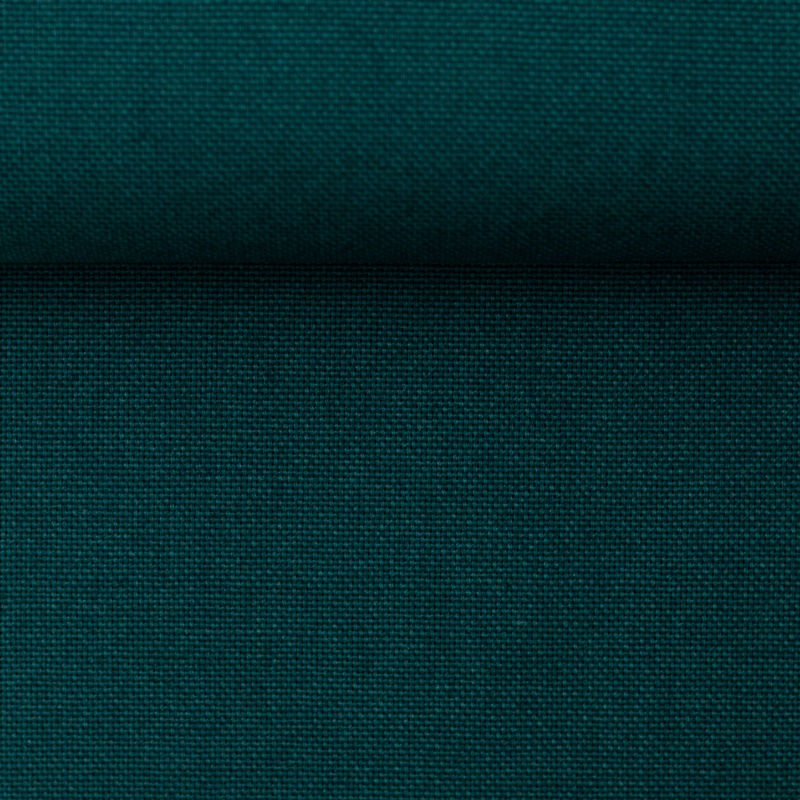 Hochwertiger Swafing Canvas "Calvin" in edler Leinenoptik, Uni Petrol, 100% Baumwolle, robuster und blickdichter Dekostoff für Taschen, Kissen und moderne Heimtextilien