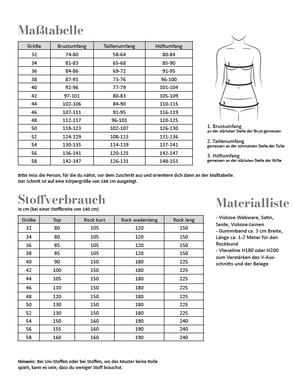 Papierschnittmuster Fadenkäfer - Top & Rock - Damen