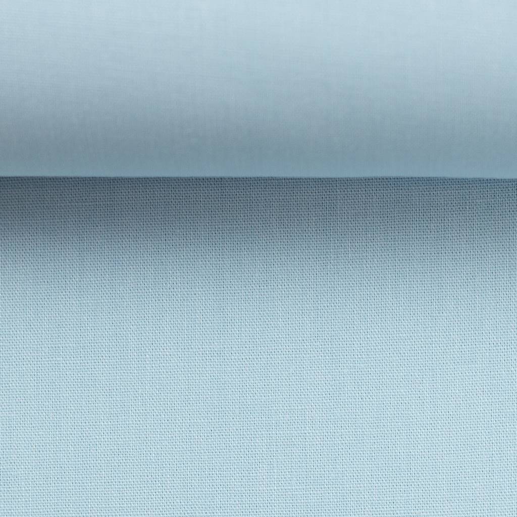 Uni Baumwollstoff Heide in Hellblau – zartes Babyblau für DIY