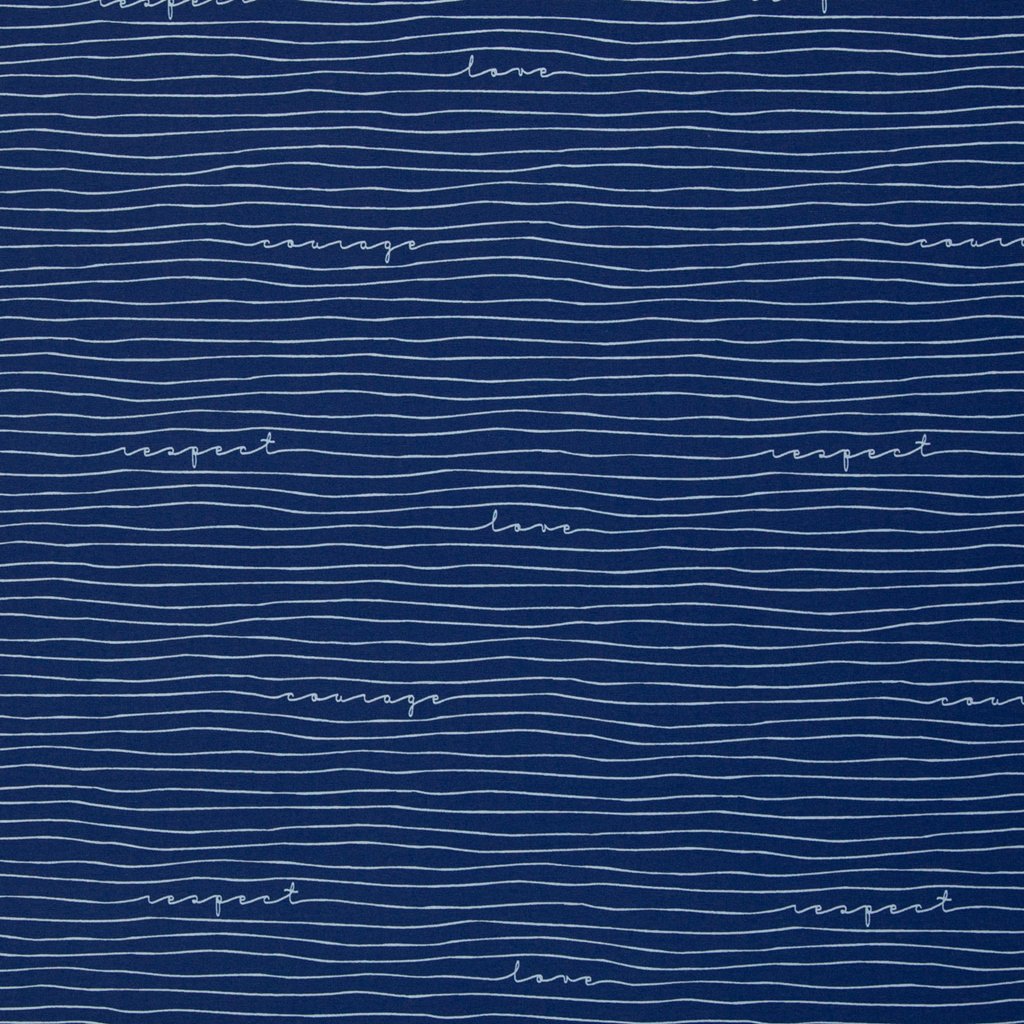 Hochwertiger Baumwolljersey "Reminder" von Käselotti für Swafing, dezentes Design mit kleinen handgezeichneten Herzen und dem Wort "love" auf hellem Grund, 95% Baumwolle & 5% Elasthan, Öko-Tex Standard 100