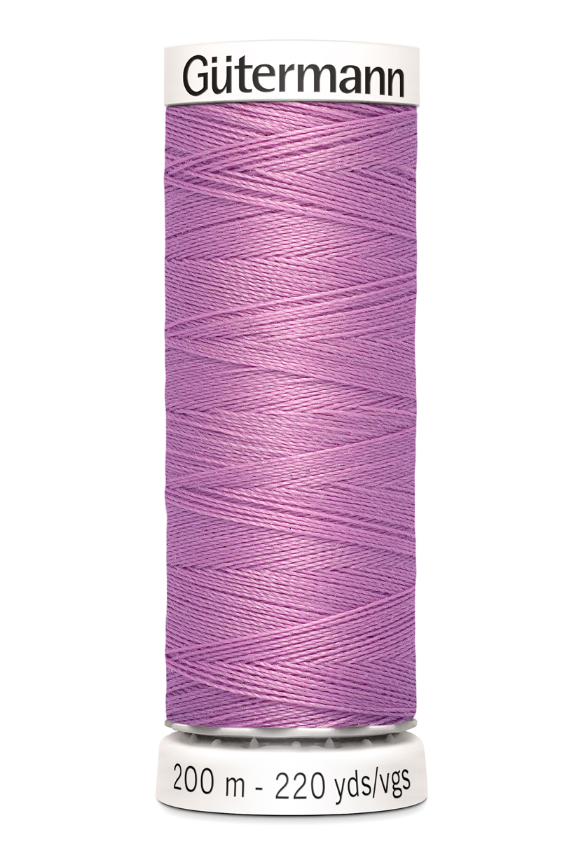 Gütermann Allesnäher 200 Meter in Lilapink (211) – Hochwertiges Premium-Nähgarn aus 100% Polyester für alle Stoffe. Beeriger Allesnäher, reißfest und farbecht.