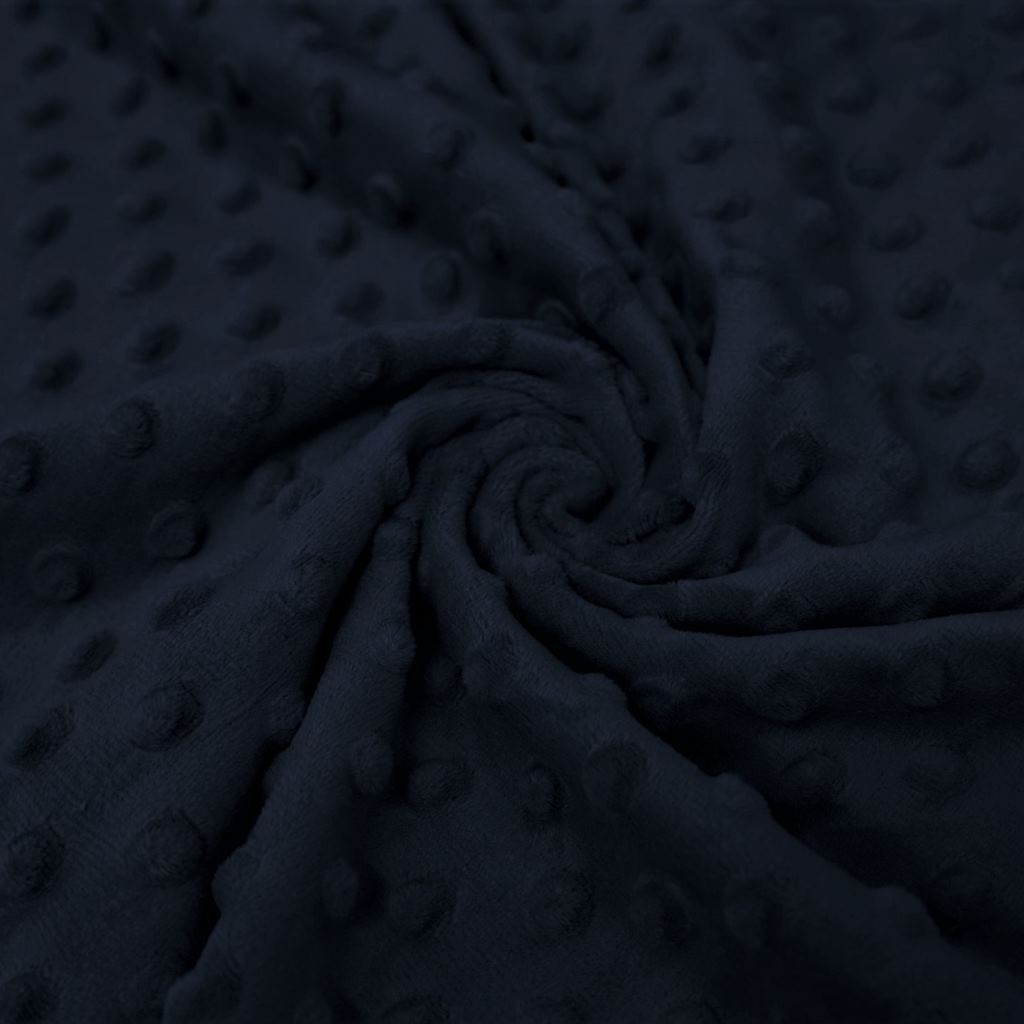 Kuschelfleece Stoff - Noppen - Uni - Navy