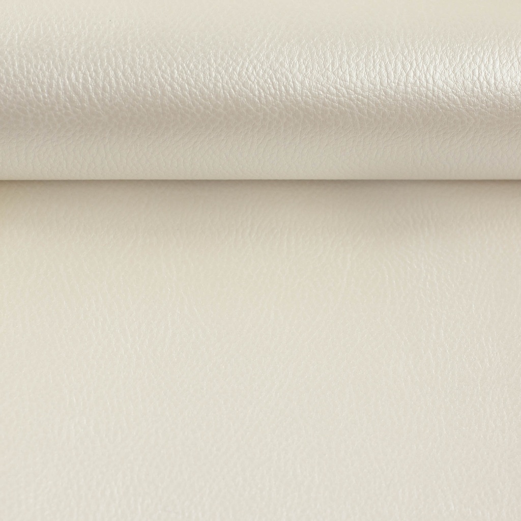 Edles Kunstleder Rex Metallic in Weiß mit feiner Lederprägung und schimmerndem Effektdesign für Taschen, Accessoires und Polsterarbeiten