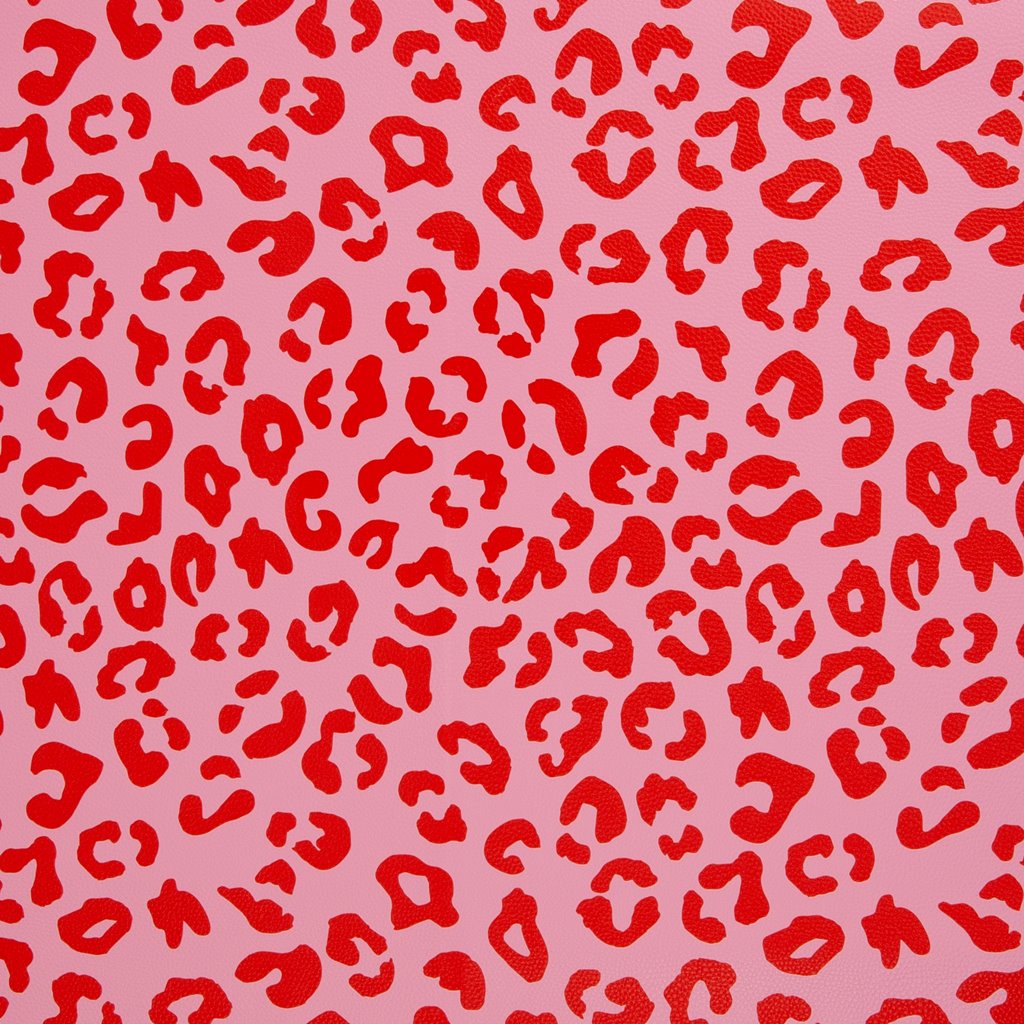 Kunstleder Happy Leo by Cherry Picking - Rosa/Rot Kunstleder Happy Leo by Cherry Picking - Rosa/Rot