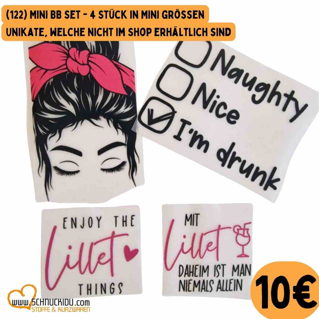 Stoffpaket - Unikat - Mini Bügelbild Set 3