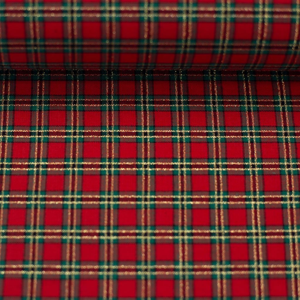 Webware - Baumwolle - Swafing - Jülich - kleines Karomuster mit Lurex