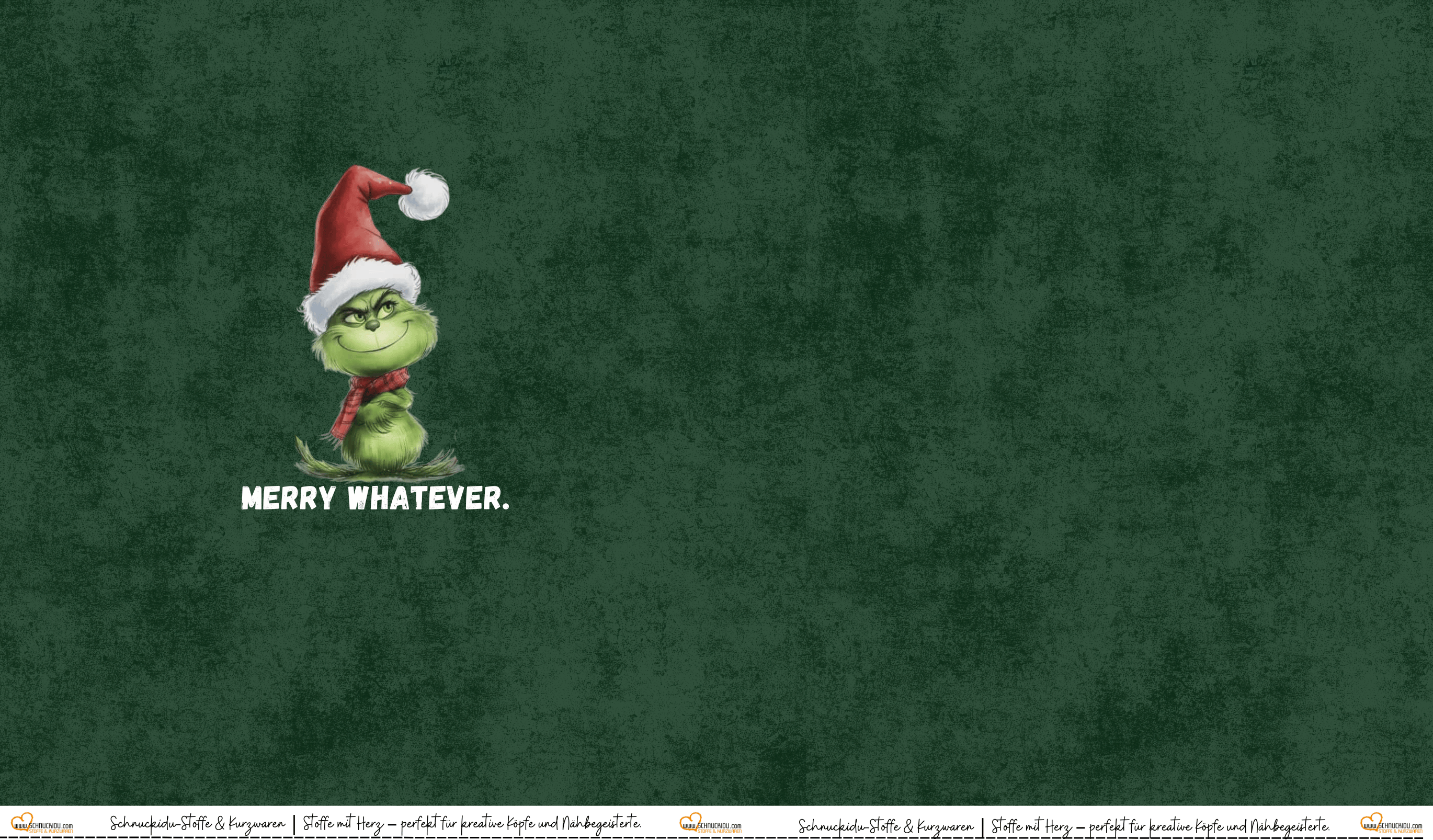 Vororder French Terry Panel "Merry Whatever" Eigendesign mit humorvollem Weihnachtsmotiv in den Maßen ca. 82x145cm.