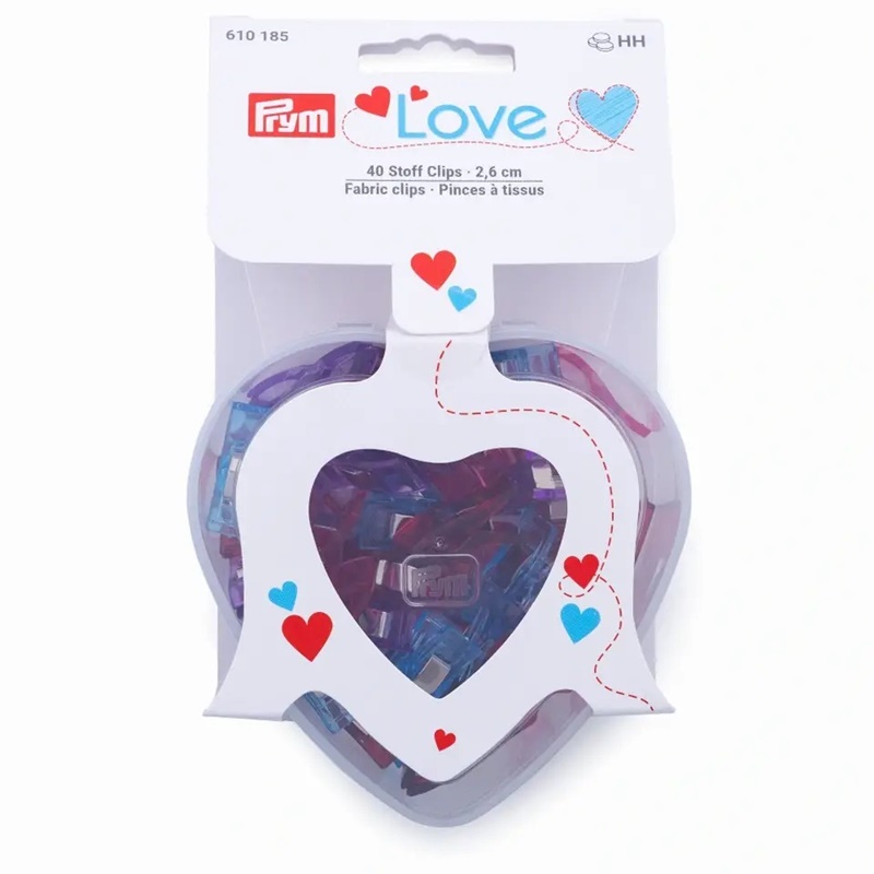 Prym - Love - Stoffclips in Herzbox - 40 Stück - 2.6cm - 610185