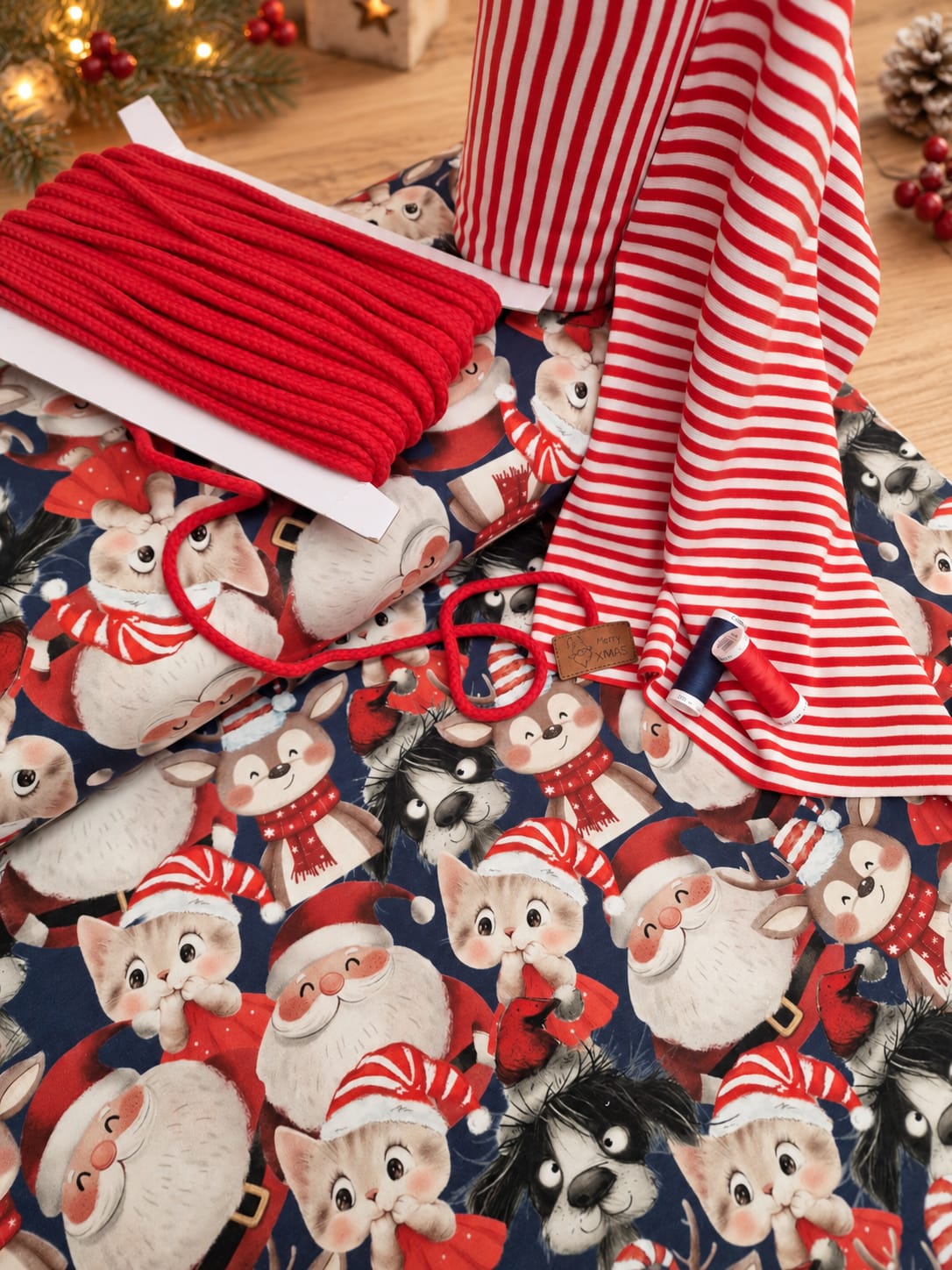 French Terry - Digitaldruck - Weihnachten - Santa Animals