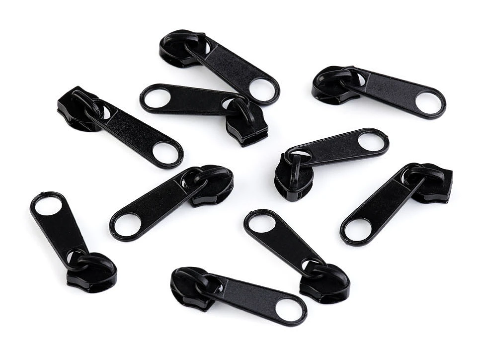 Fashion-Zipper - Reißverschluss-Schieber - 6mm - Schwarz