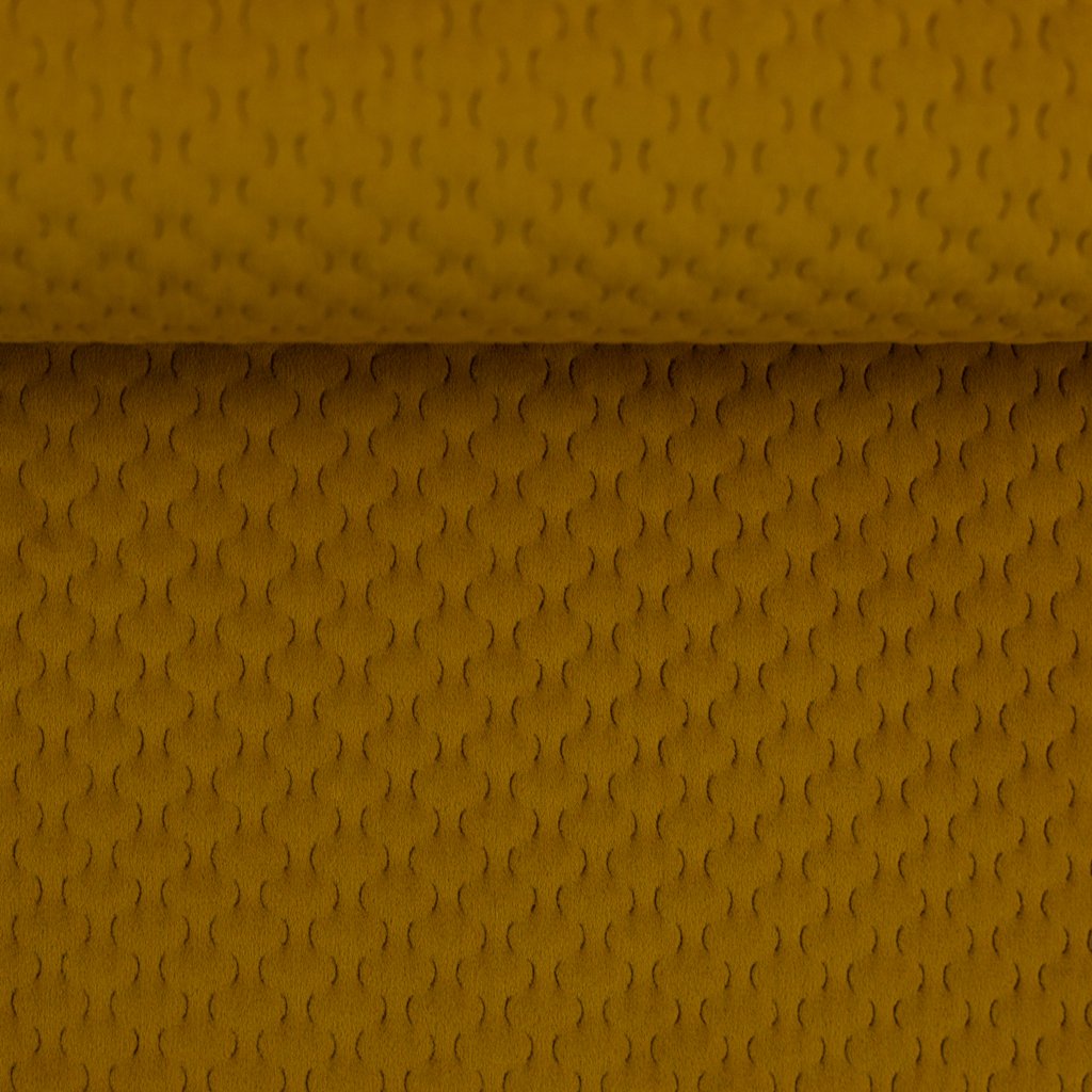 Samt Stoff Caracas Swafing Ocker Gelb weicher Polstersamt Meterware