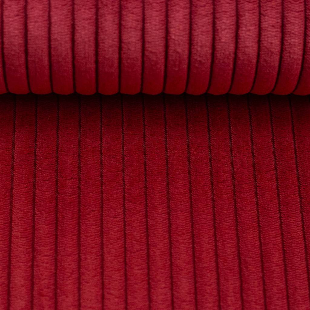 Swafing Breitcord Wanja in Dunkelrot, robuster Cordstoff, 100% Polyester, 380g/m², ideal für Taschen und Kleidung, Schnuckidu Vorbestellung