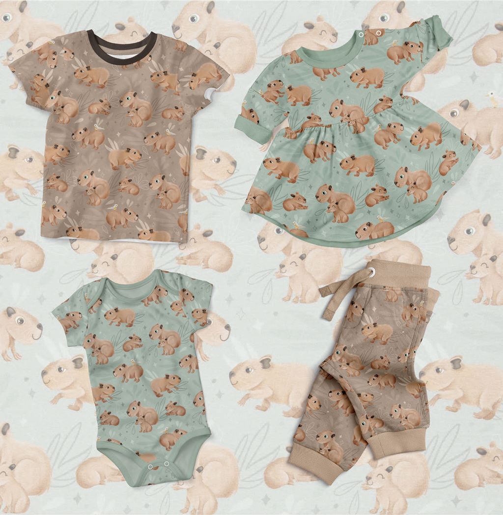 Motivjersey - Swafing - Capybara Friends by mrs. Mint design - Capybara
