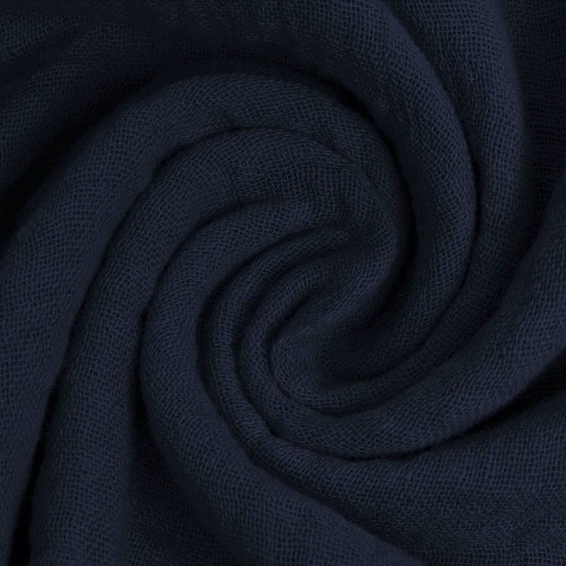 Musselin - Baumwolle - Uni - Navy