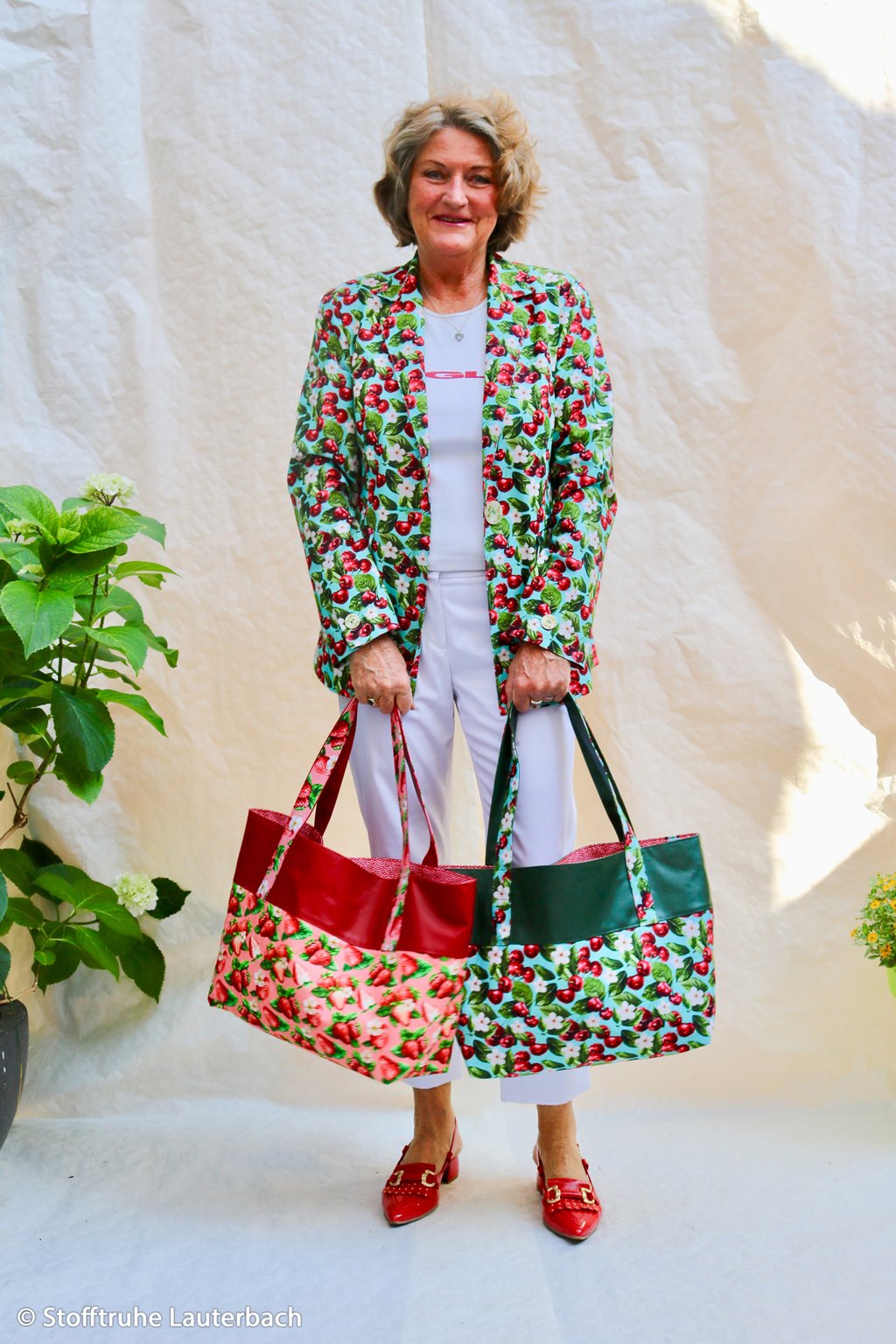 Canvas - Dekostoff - Swafing - Matteo - Erdbeeren