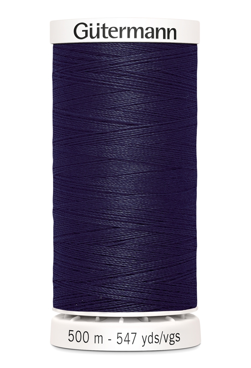 Gütermann Allesnäher 500 Meter in Dunkelblau (339) – Hochwertiges Premium-Nähgarn aus 100% Polyester für alle Stoffe. Marineblaues Nähgarn, reißfest und farbecht.