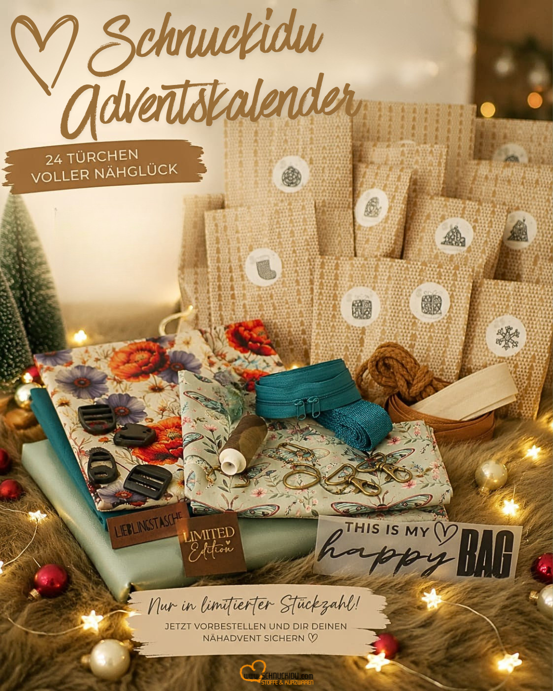 Der Schnuckidu Adventskalender 2026 – 24 Türchen voller Nähglück vorbestellen!