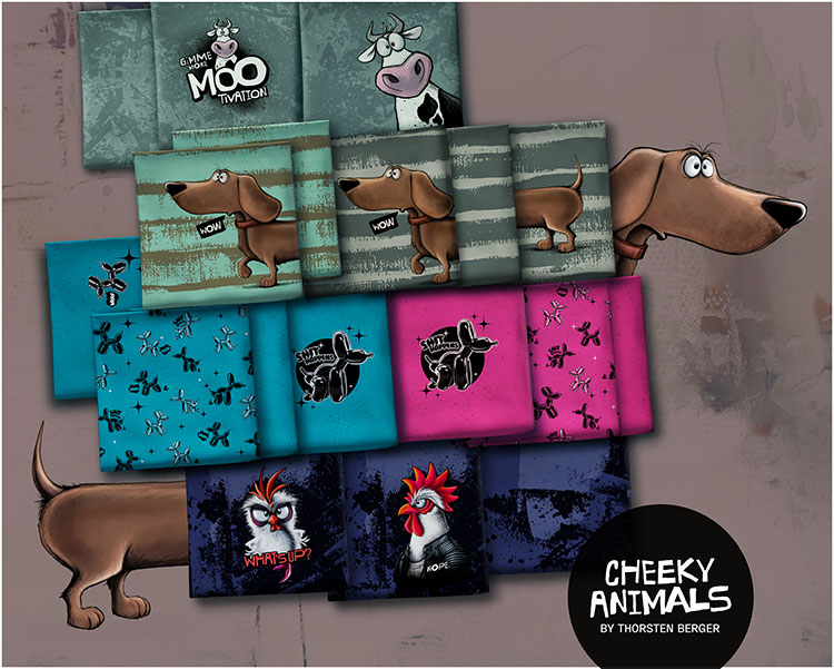 Näh-Inspiration: Thorsten Berger Panel Cheeky Animals aus Swafing French Terry 