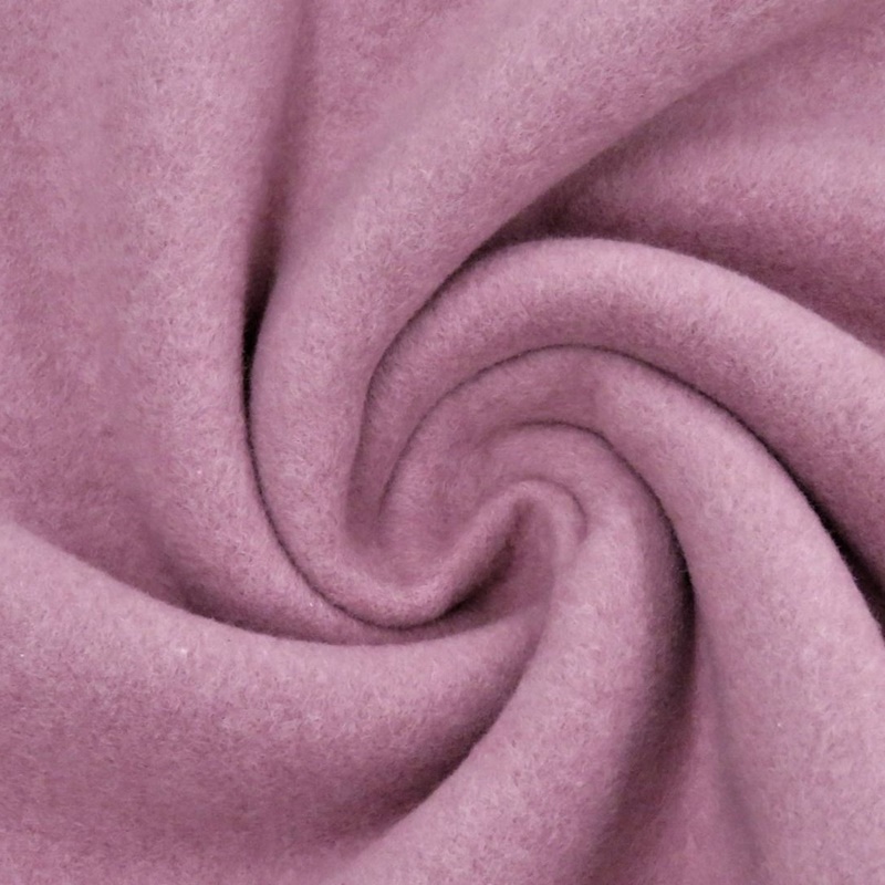 Fleece - Double Fleece - Uni Melange - Altrosa Stoffrest 150cm