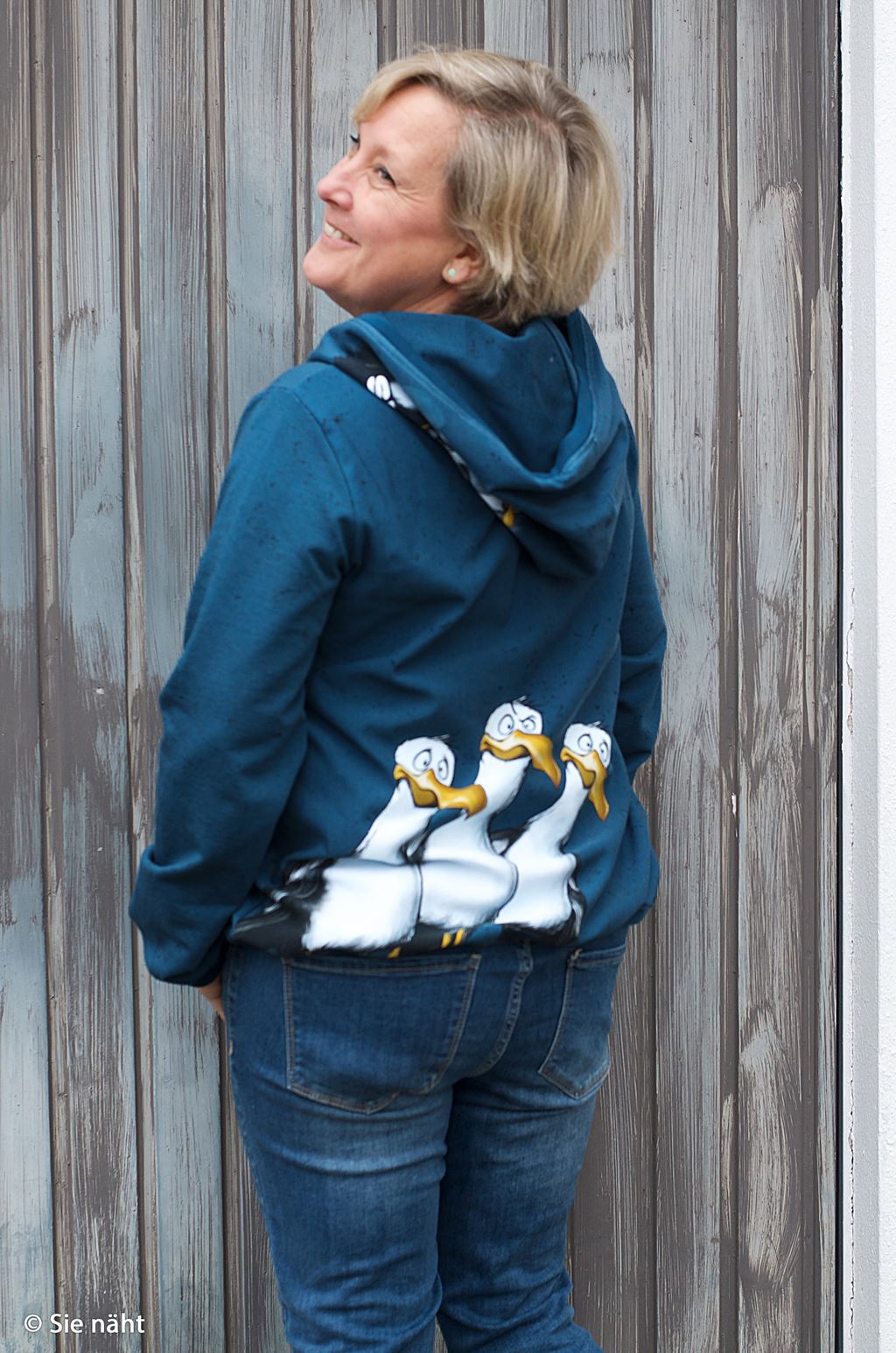 French Terry - Seagull Ole by Thorsten Berger - Kombistoff - Blau