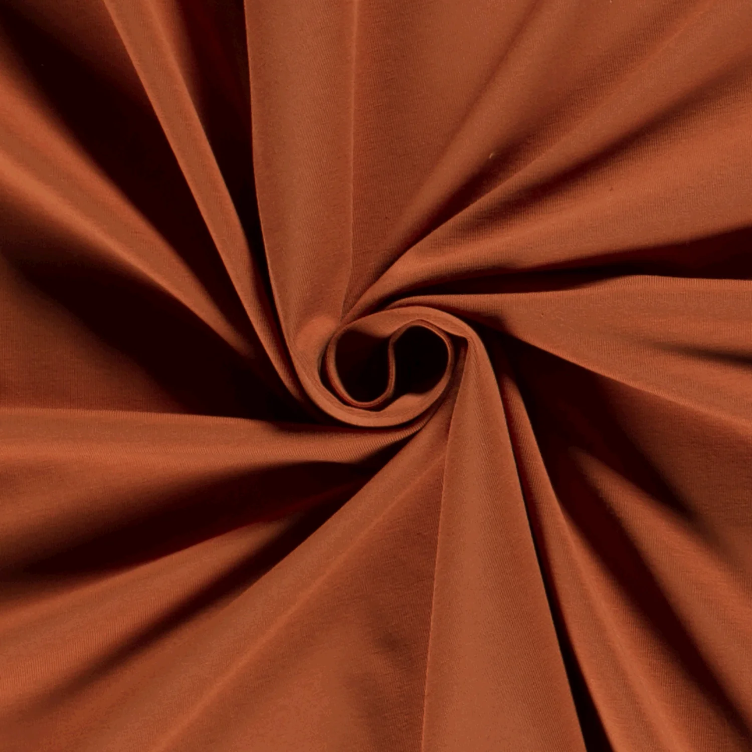 Warmer Uni Jersey Stoff Mittelrost – hochwertiger Baumwolljersey von Schnuckidu