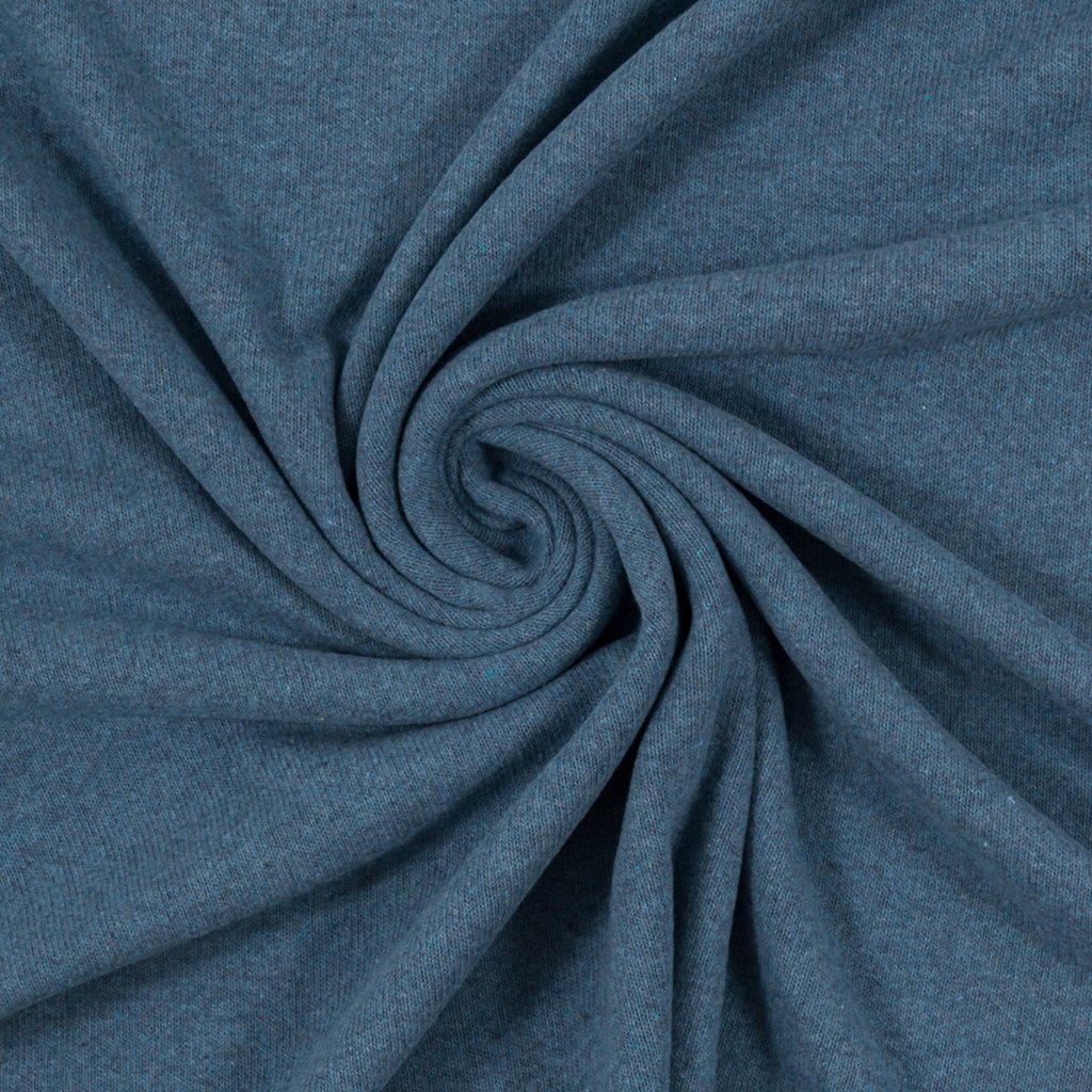 Rauchblauer Baumwollstrick Bene von Swafing mit grober Maschenstruktur Meterware