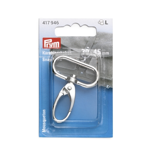 Prym -Karabinerhaken - 30 x 45mm - silberfarbig - 417946
