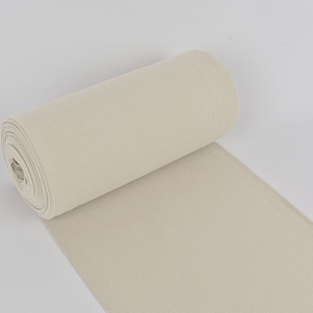 Bündchen Stoff Feinripp Uni - Helles Beige