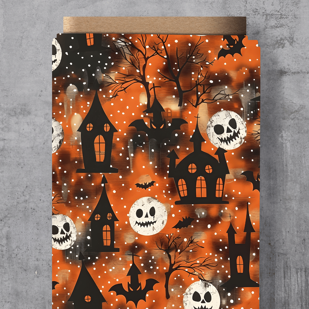 Cooles Schnuckidu-Eigendesign „Scary Night“ – perfekt gestalteter Gruselstoff mit stimmungsvollen Halloween-Motiven für schaurig-schöne Nähprojekte.