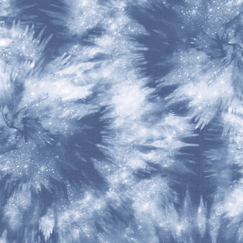 Musselin - Double Gauze - Mullstoff - Digitaldruck - Batikmuster in Blau