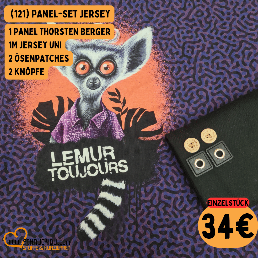 Stoffpaket - Unikat - Lemur