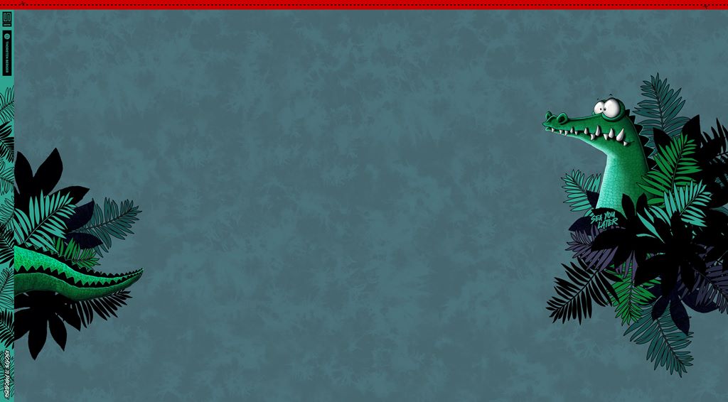 Cooles Jersey-Panel "Sea you Later" von Thorsten Berger für Swafing, lässiges Krokodil-Motiv, 95% Baumwolle & 5% Elasthan, Öko-Tex Standard 100, ideal für Shirts und Hoodies