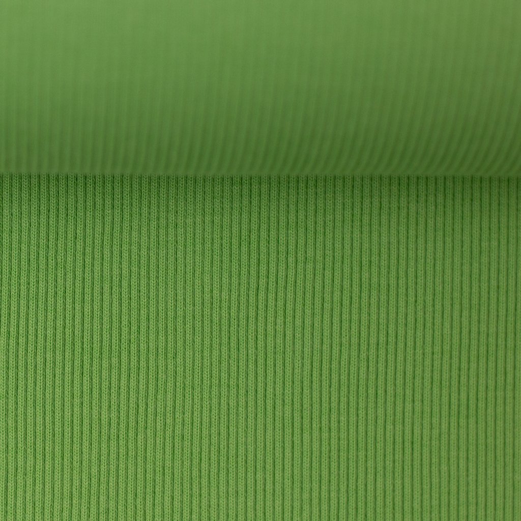 Hellgrünes Rippbündchen Tessa von Swafing mit grober 2x2 Rippstruktur