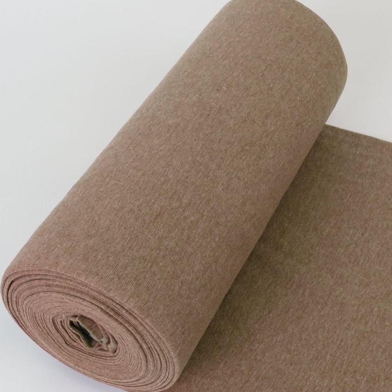 Bündchen Stoff Feinripp Uni - Beige Melange