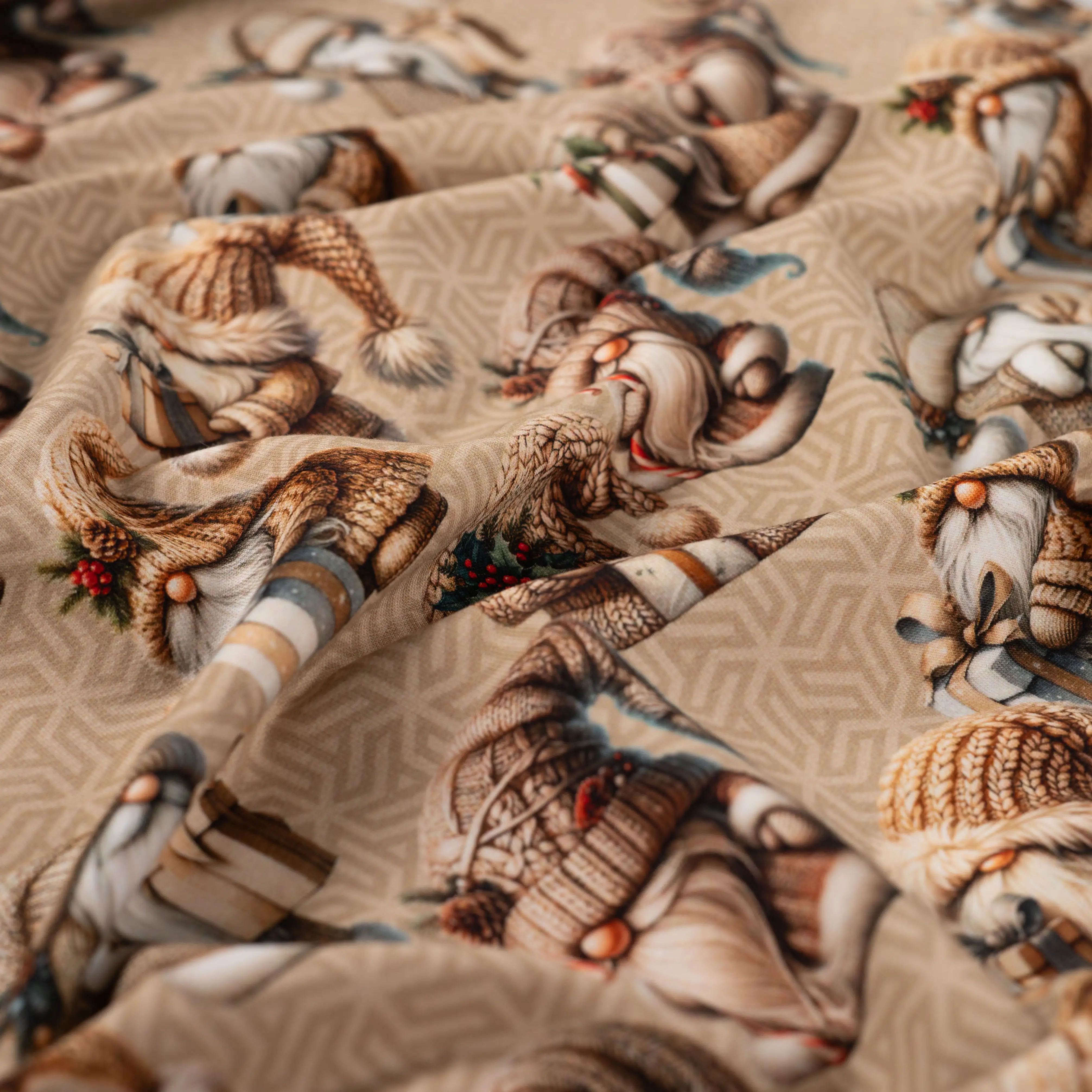 French Terry - Motivjersey - Weihnachten - Wichtel