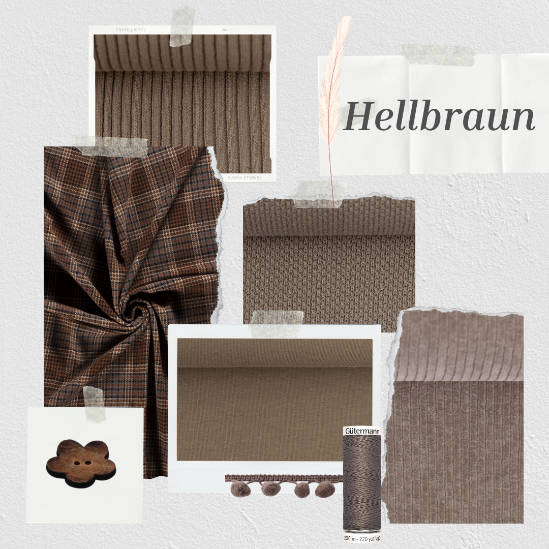 Stoffe und Kurzwaren in Hellbraun - Inspiration - Farbwelten - Farbwelt Hellbraun