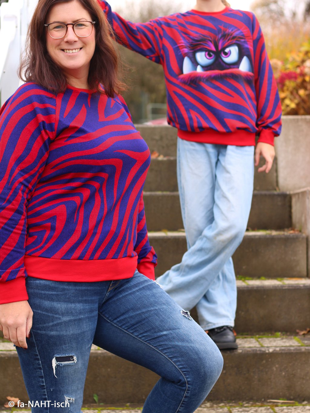 Vororder - French Terry - Monsta by Thorsten Berger - Kombistoff Rot