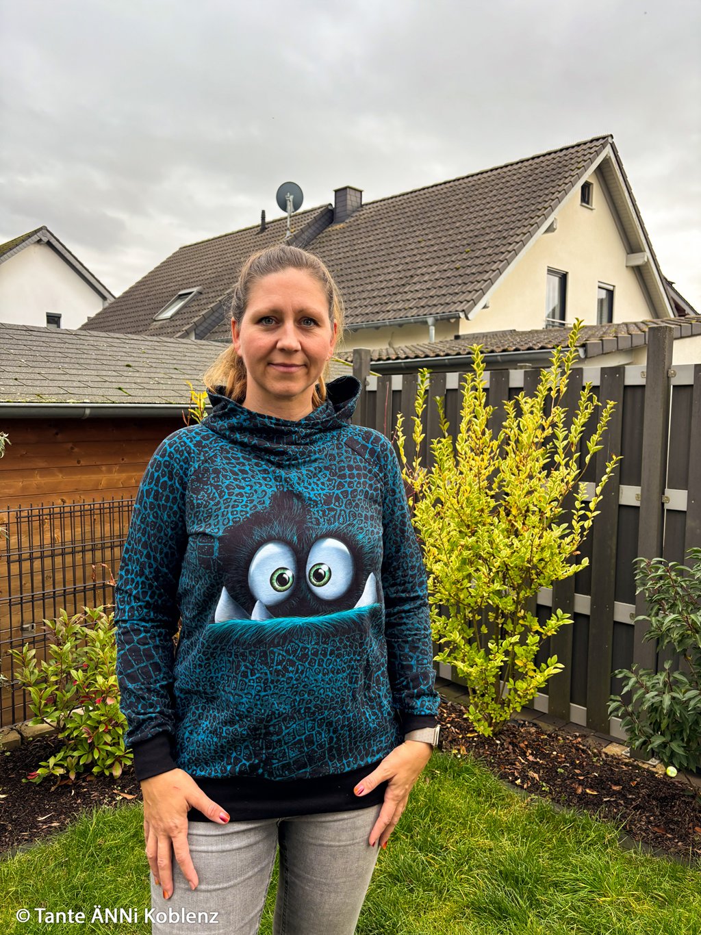 Vororder - French Terry - Monsta by Thorsten Berger - Kombistoff Petrol