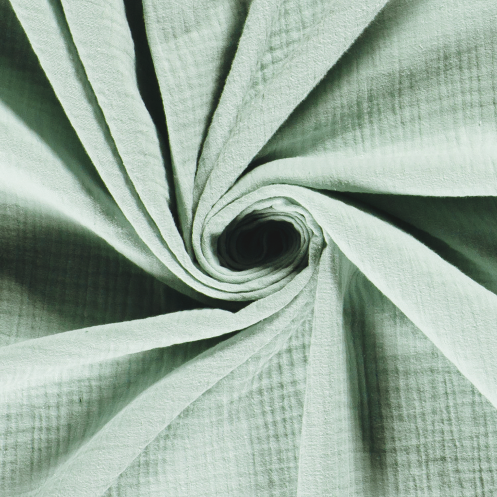 Musselin - Mullstoff - Baumwolle - Uni - Mint