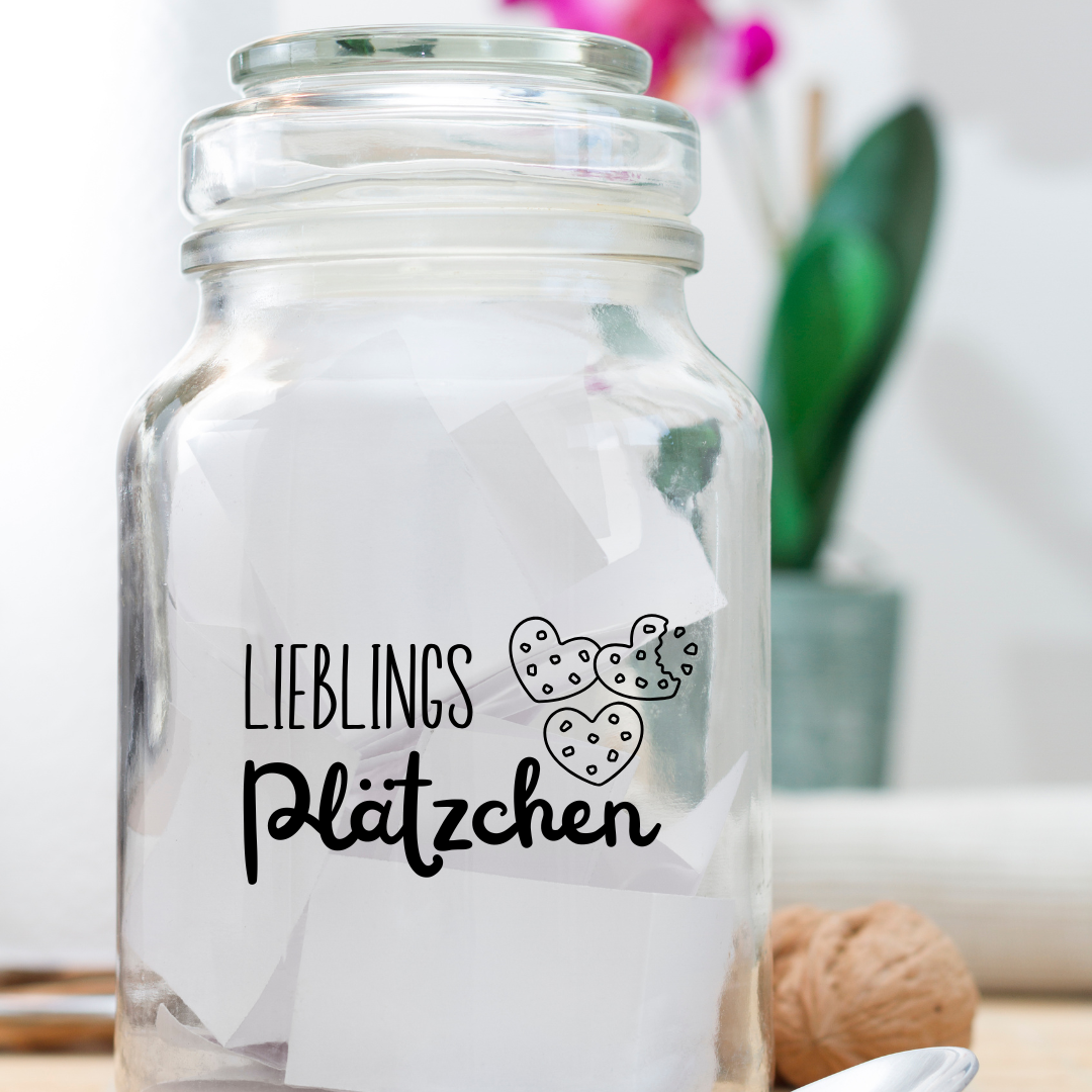 UV Sticker - Rubbelsticker - Handmade - Lieblingsplätzchen - 7,2cm x 4,6cm