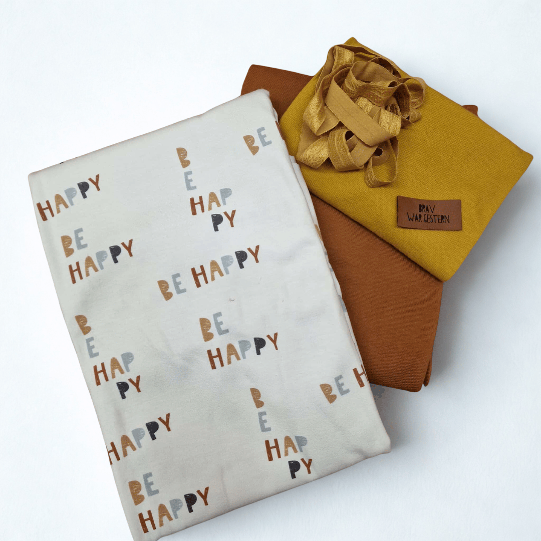 Stoffpaket - UNIKAT - Eigendesign - Be Happy