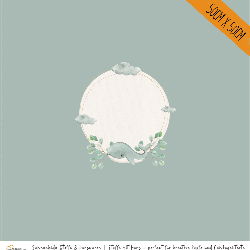 Vororder - Panel Eigendesign  - Jersey - ca. 50x50cm - Wal
