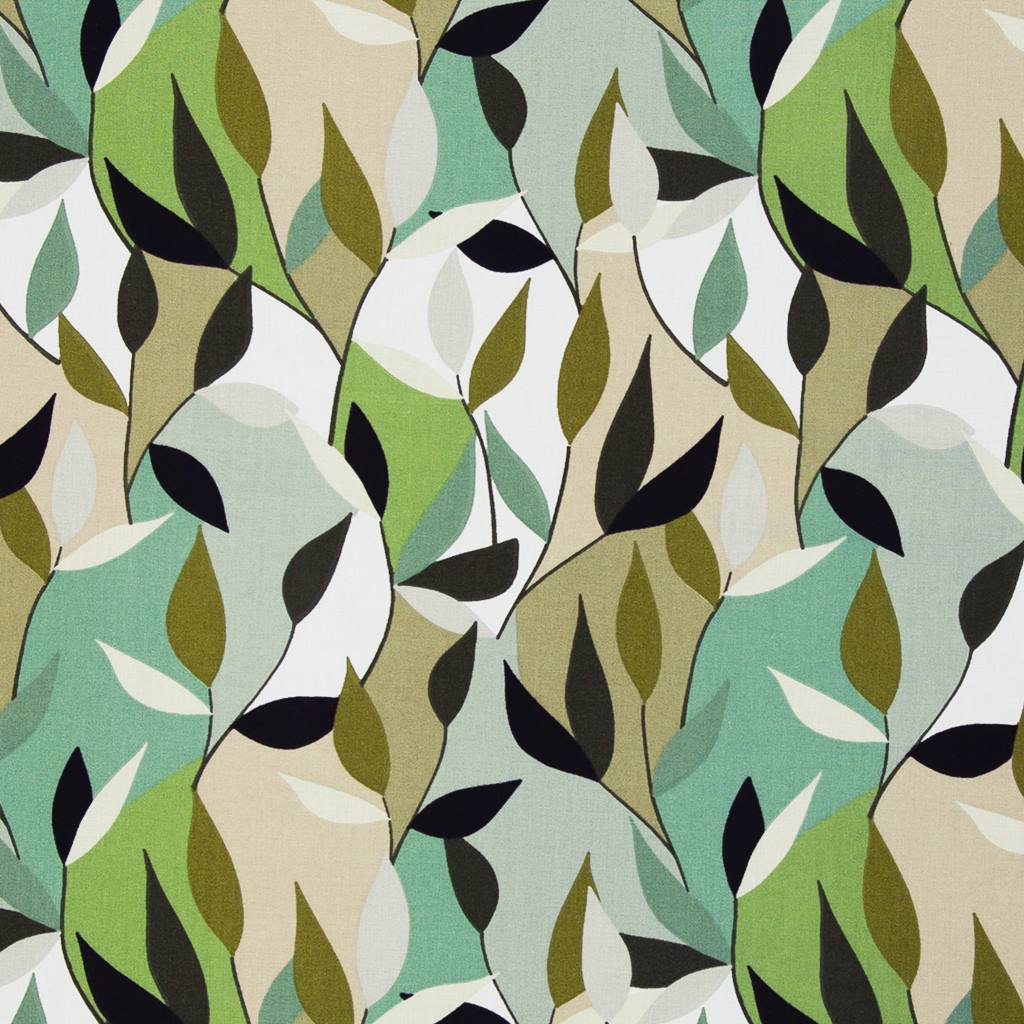 Beschichtete Baumwolle - Swafing - Leona - beschichtet - Blätter - Grün 