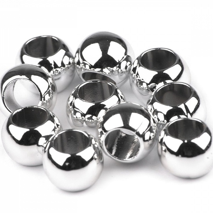 Kunststoffperle - Perle - Metallic - Ø 10mm - Silber