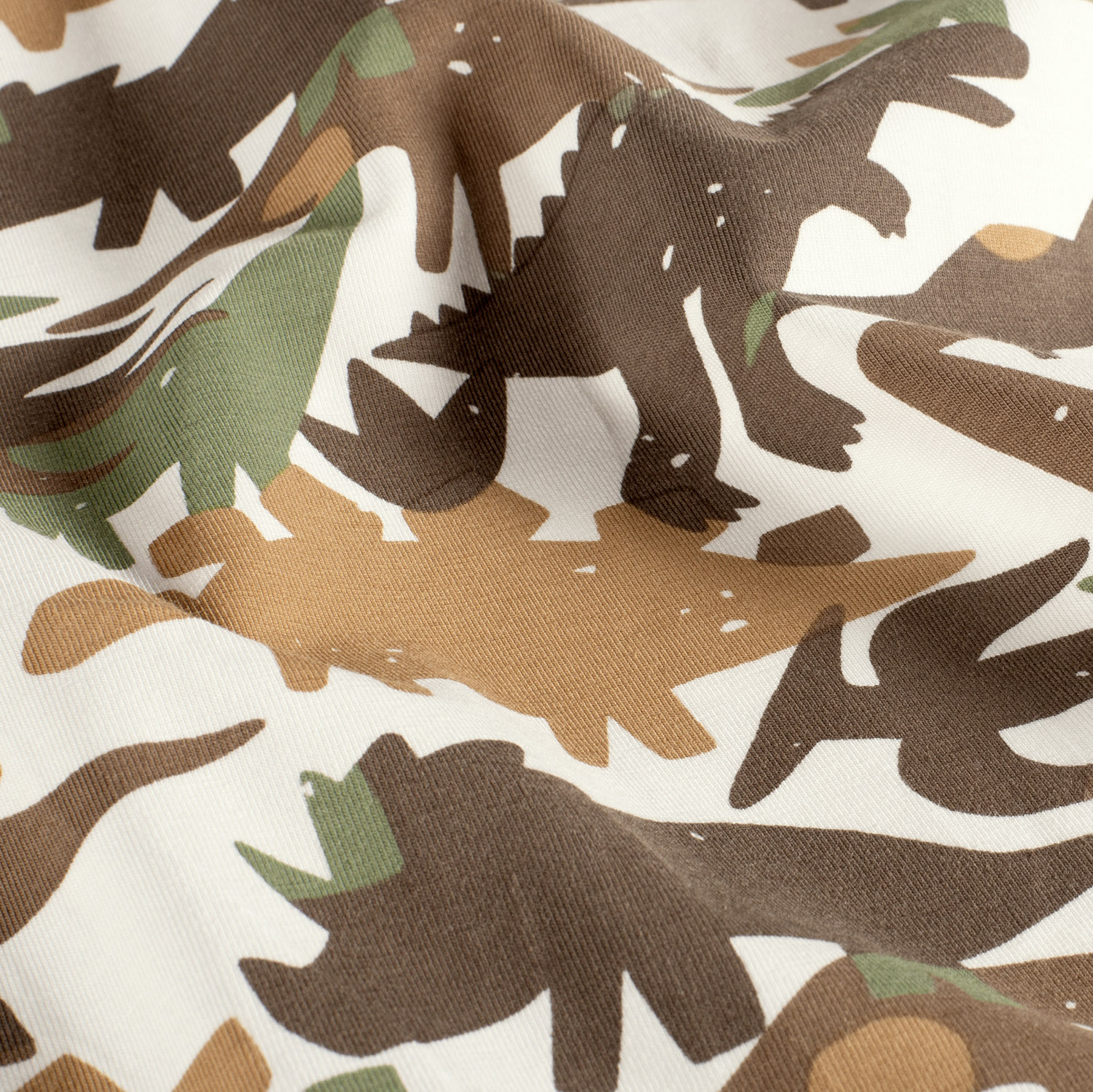  Motivjersey - Digitaldruck - Dinos in Braun