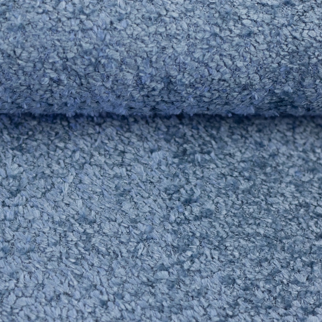 Luxuriöser Chenille Stoff Bogota von Swafing in Blau mit schwerer, strukturierter Oberfläche für Möbelbezüge und Heimtextilien