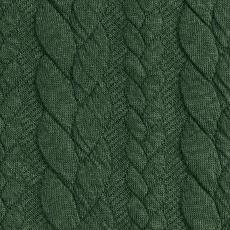 Jacquardjersey - Edles Zopfmuster -  Grün