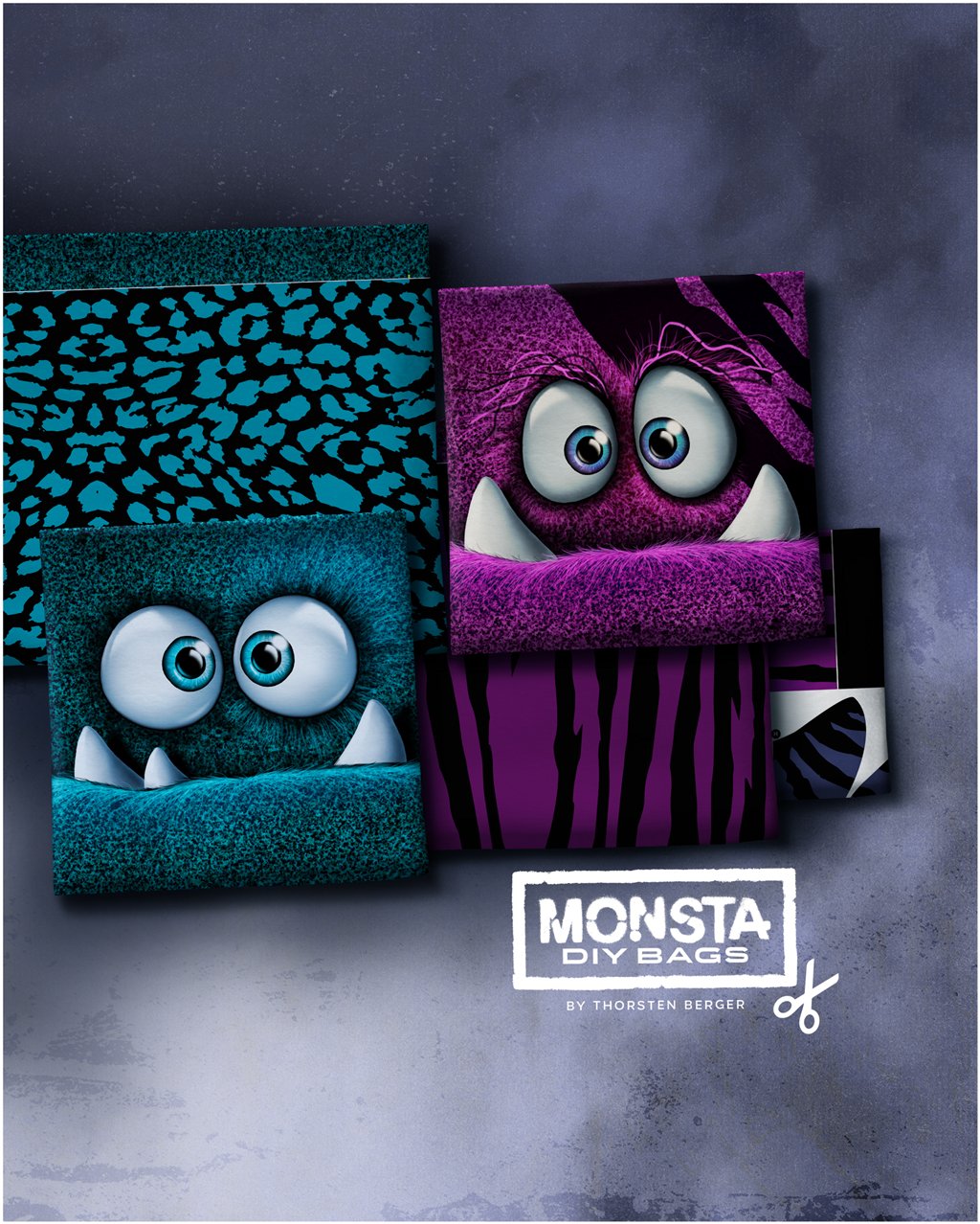 Vororder - Samt - Monsta Bags by Thorsten Berger - Petrol